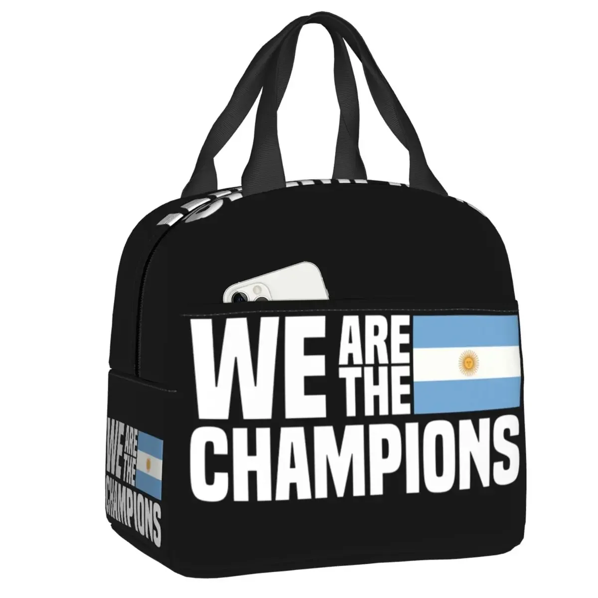 Flag Of Argentina Lunch Box for Women Resuable Leakproof Thermal Cooler Food Insulated Argentine Football Lunch Bag Office Work