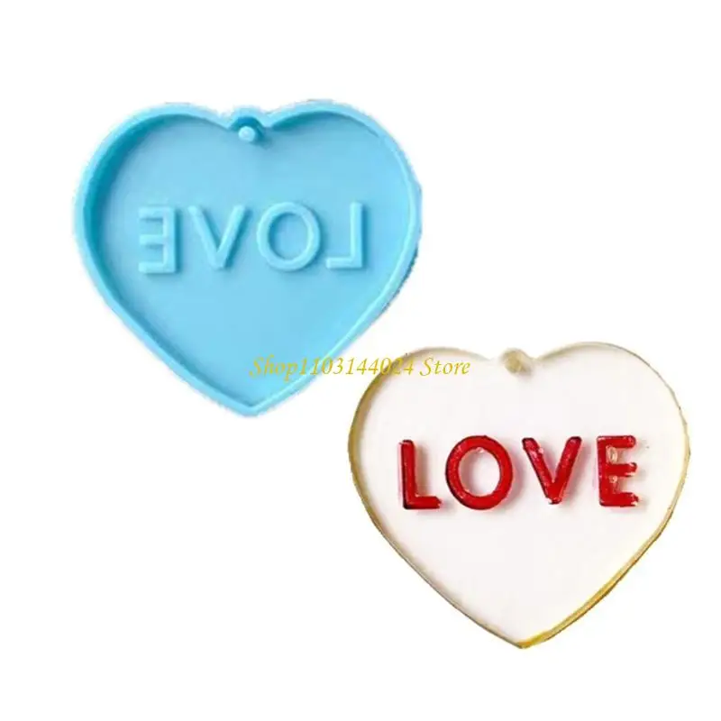 N5KE DIY Série do Dia Namorados Chave Keychain Mold Crystal Epoxy for Creative Silicone Mo