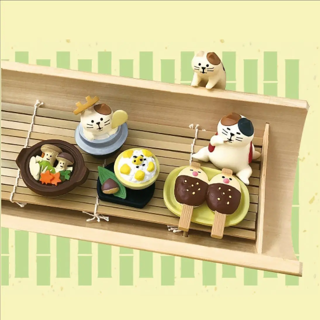 Japan Zakka Mid-Autumn Festival Miniature Figurines Resin Craft Bookshelf Decoration Collectible Scene Decoration New 귀여운 장식품