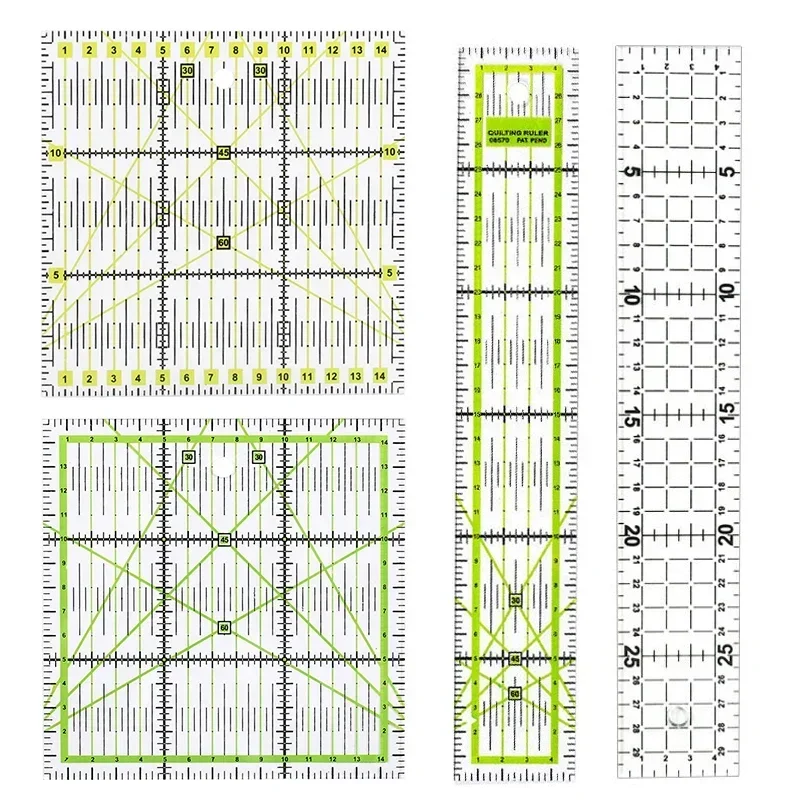 パッチワーク縫製定規、キルティング定規、布切断、描画定規、テーラー縫製アクセサリー、DIY測定ツール、1個