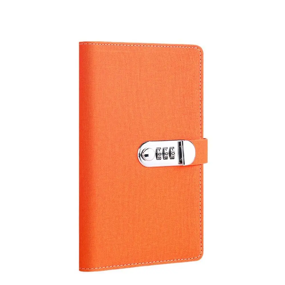 Durable Refillable Paper Password Book Envelop Money Savings Challenge Lock Diary Binder Safe PU Leather Journal Notepad Gift