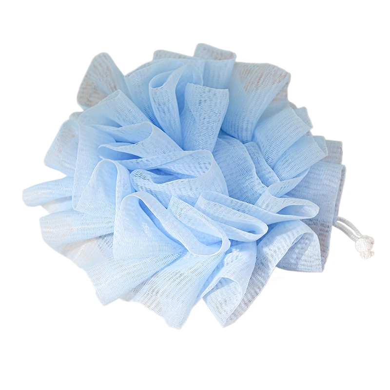 2-In-1 Bath Ball Towel Loofah With Drawstring Closure For Soap Soft Exfoliating Mesh Shower Sponge Skin Care Bathing Tool