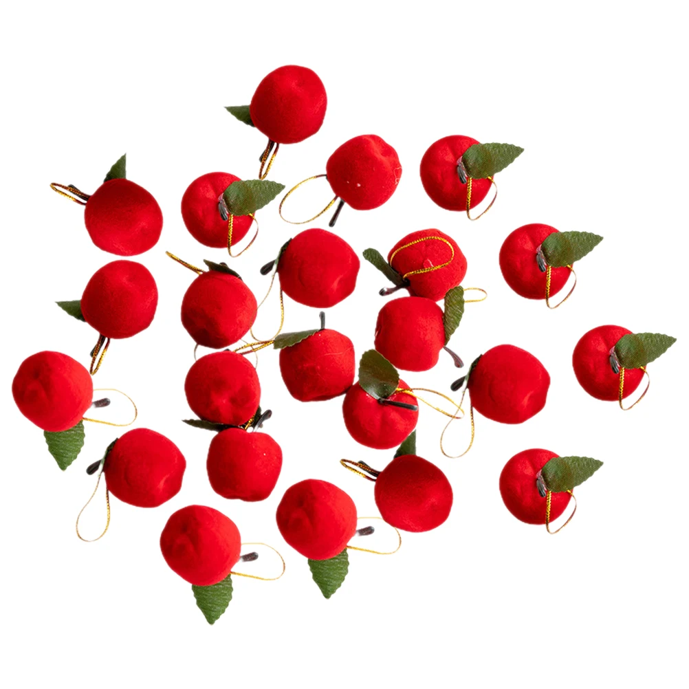 

60Pcs Christmas Festival Apple Pendant Hanging Ornaments Chic Xmas Tree Ornament Apple Shaped Hanging Decoration
