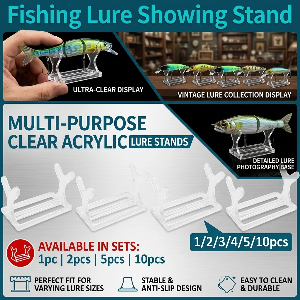 Fishing Lure Acrylic Display Stand Showing Stand Bait Display Shelf Holder Support Rack Storage Decoration Lure Show Shelf Stand