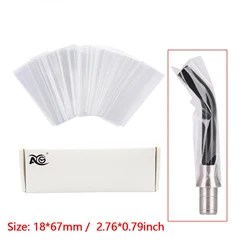 Dental Material Disposable Light Curing Head 200pcs/Box Protective Cover Light Guide Light Stick Sleeve 18*67MM/2.76*0.79 Inch