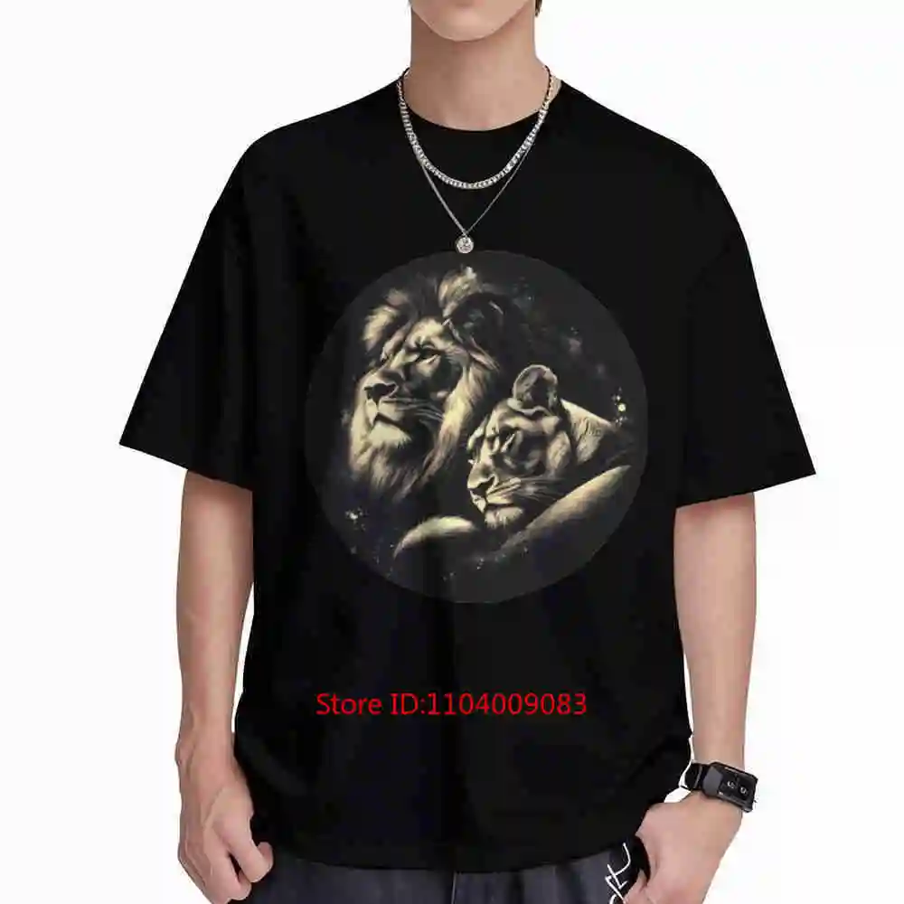 Lion And Lioness Symbol Of Love Loyalty Partnership Short Sleeve Tee 100% Cotton T-Shirt