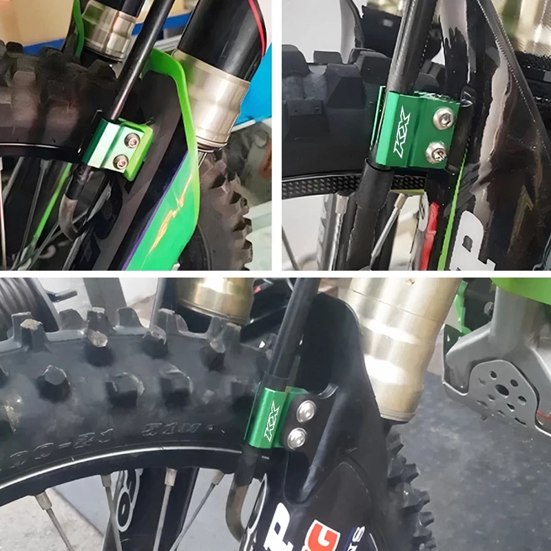 For KAWASAKI KX450 KX250 KX100 KX85 KX 250 F 450X Front Brake Hose Clamp Holder Clamp Line Clip Motorcycle CNC Accessories