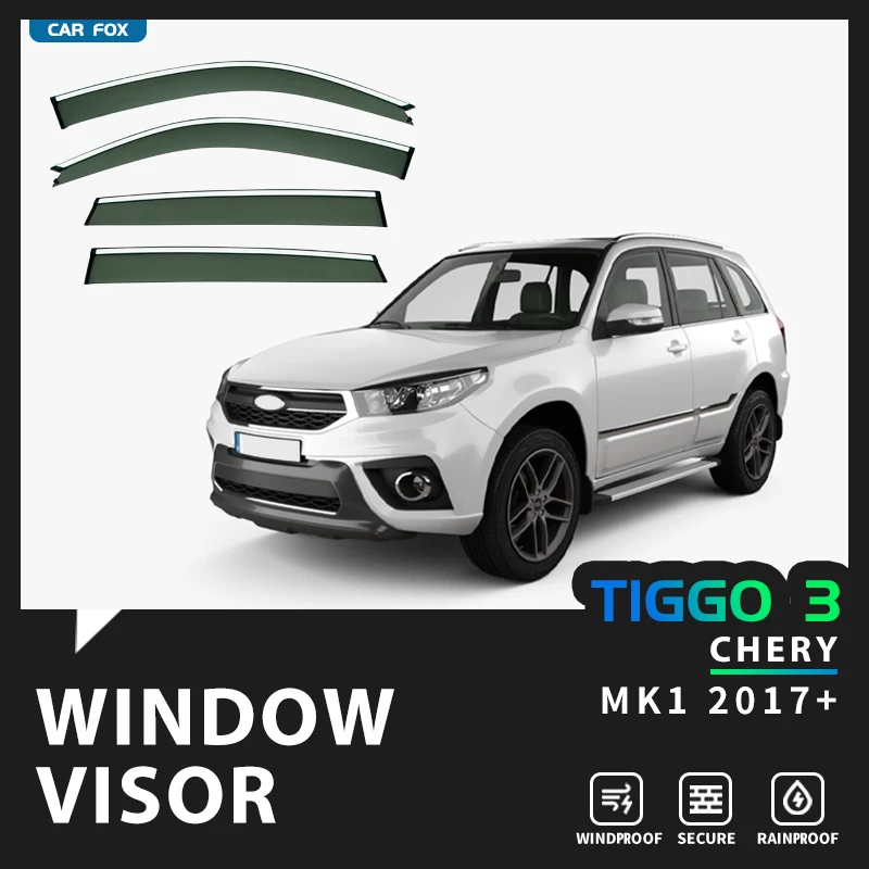 

Для CHERY Tiggo 3 2017-2023 оконный козырек вентиляционные оттенки Защита от солнца дождя 4 шт./SE для CHERY Tiggo 3 2017-2023