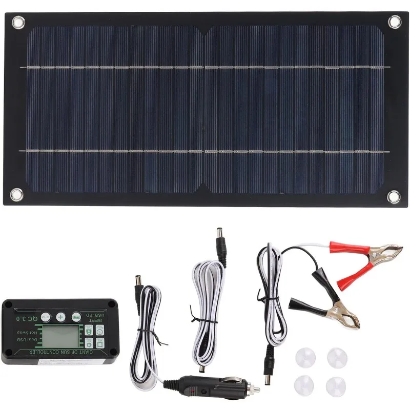 

Комплект солнечных панелей, монокристаллическая солнечная панель с контроллером 100А, удлинительный кабель, для наружных систем автодомов, лодок и прицепов