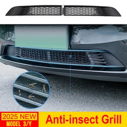 Front Grill Guard Grille Inserts Mesh for Tesla Model Y Juniper Launch Model 3 2025 2024 Air Inlet Vent Cover Bumper Accessories