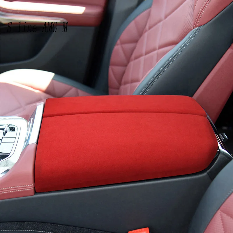 

Замшевая кожаная автомобильная упаковка из АБС-пластика для BMW X5 G05 X6 G06 X7 G07 2019-2023, автомобильные аксессуары, защитный чехол для подлокотника