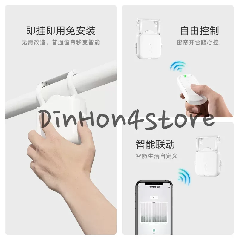 Electric Curtain Assistant Solar Track Roman Rod significant other Smart Speaker Language Control