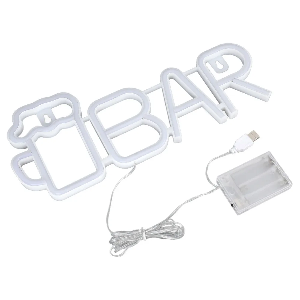 High Safety Beer Bar Shaped LED Neon Sign USB or Battery Powered Neon Sign LED Sign Home