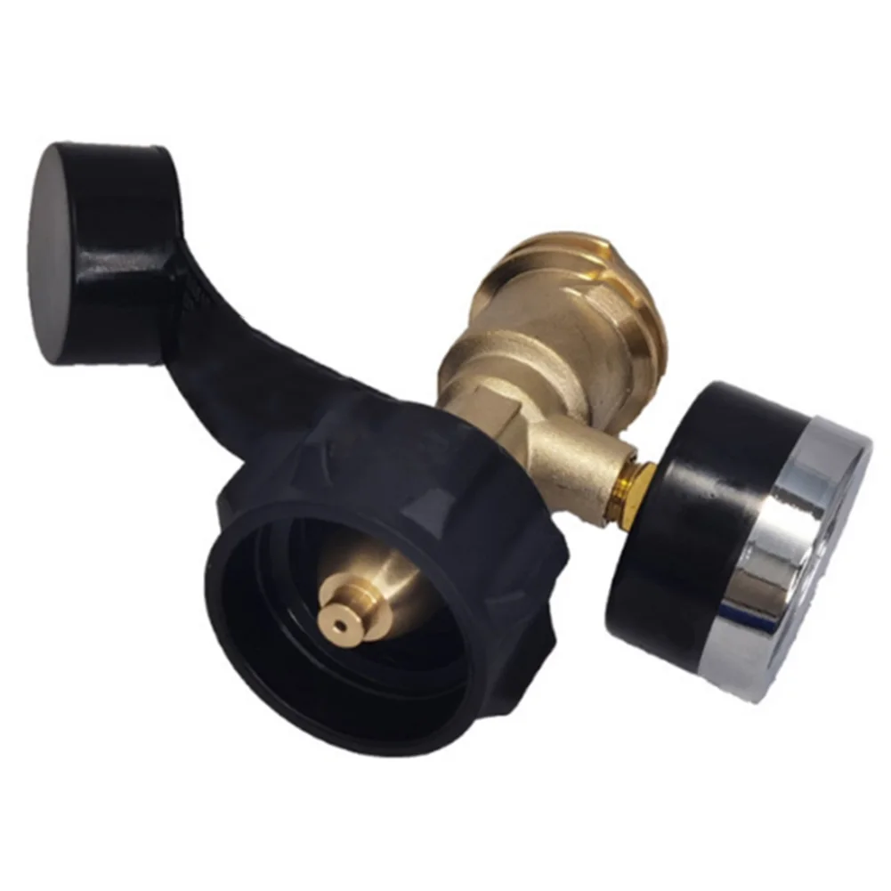 Lightweight Copper Gas Adapter with Built in Gauge and Luminous for Easy Readability During Night or Dim Lighting