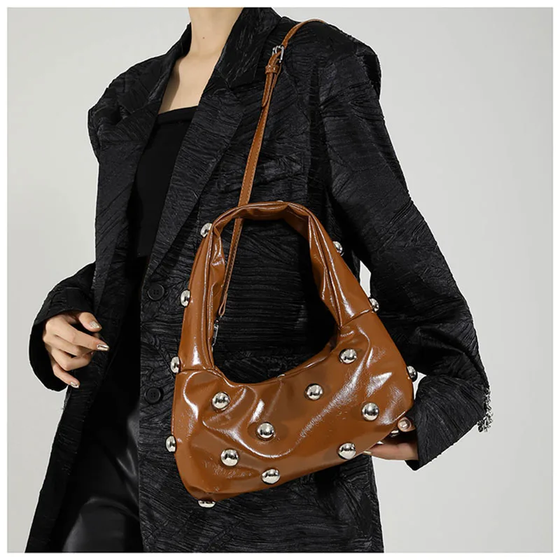 

European Fashion Niche Design Underarm Bag 2025 New Trend Spicy Girl Biker Bag Fashion Shoulder Bag Large Capacity Crossbody Bag