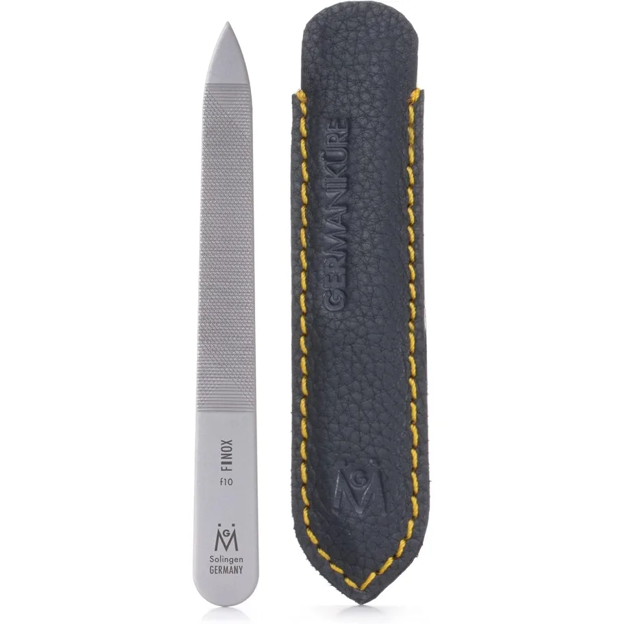 Triple Cut Metal Nail File Double Sided FINOX Stainless Steel for Precision Nail Care and Maintenance in Professional and Home