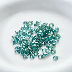 3/5/6.5MM Real Round Color Moissanite Stones Excellent VVS1 Cut Lab Loose Gems 10pcs /set pass diamond test Real moissanite