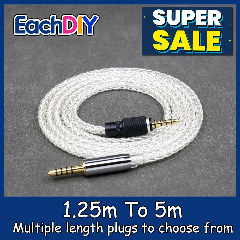

8 Core 99% 7n Pure Silver Palladium Earphone Cable For Sony MDR-M1 MDR-MV1 MDR-M1ST Headphones LN008783