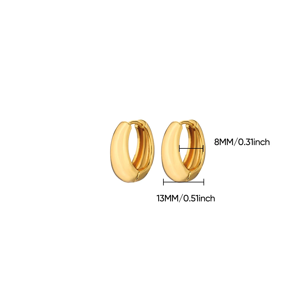 Klassieke hoepeloorbellen voor dames meisjes goudkleurige dikke roestvrijstalen oorbellen 2026 trend nieuw in minimalistische oorsieraden Aretes