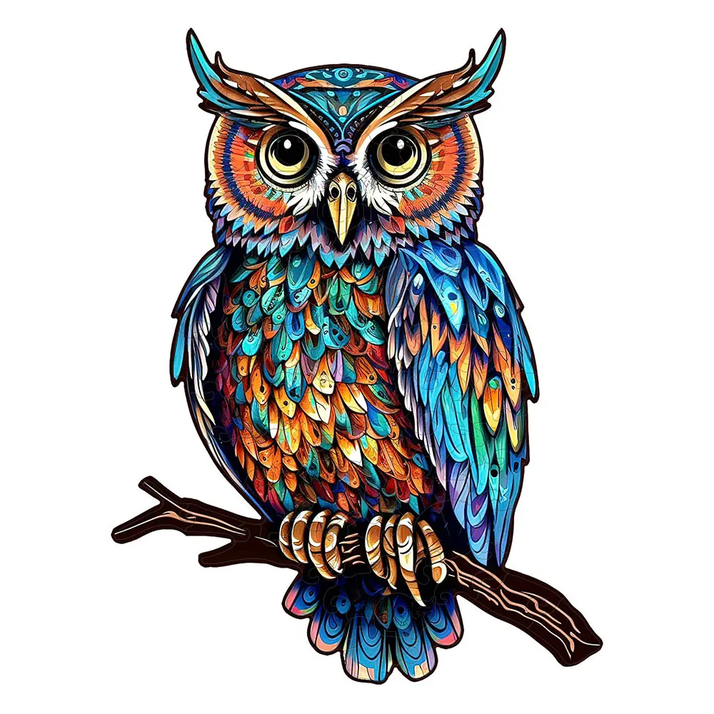 Jigsaw  Puzzle Owl 3D Wooden Kids Toys Decorations High Difficulty