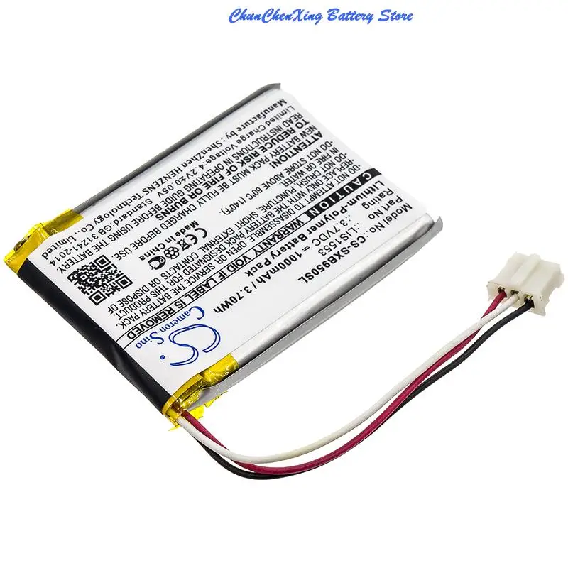 Cameron Sino 1000mAh Battery LIS1553，LIS1553(SY6) for Sony MDR-XB950N1，WH-CH700N，SRS-WS1