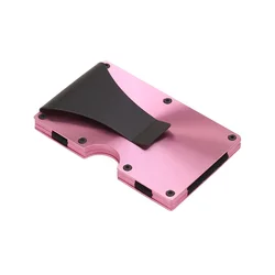 Rfid Metal Id Card Holder Wallets for Men Women Slim Thin Mini Male Money Bags Small Purse Walet 2023 Carteira