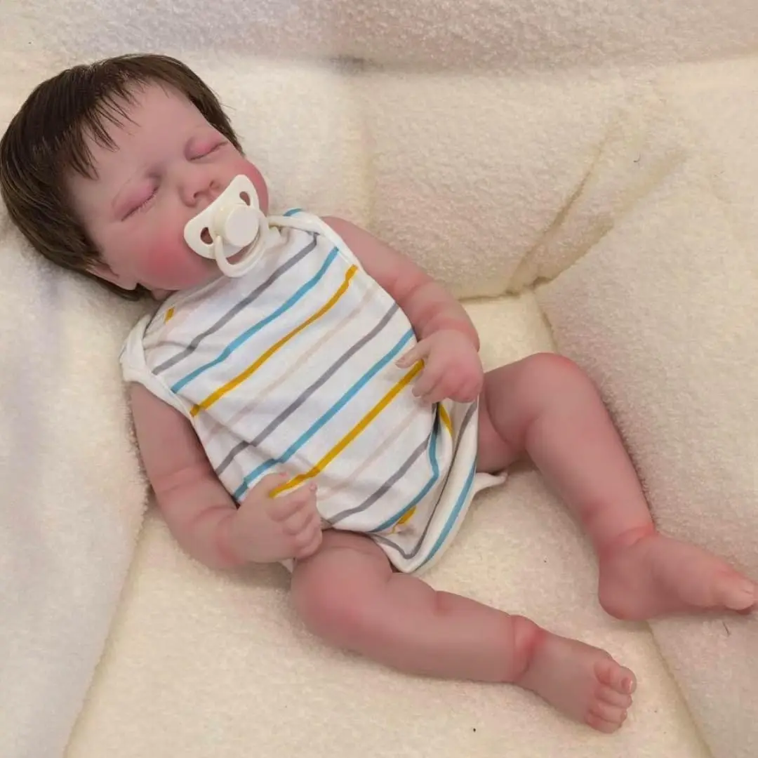 

18" Realistic Reborn Baby Doll Soft Cloth Body - Pink Floral Design, Vinyl Material, Perfect for Kids Ages 3+ - Ideal for Imaginative Play & Collecting, Baby Dolls for Girls, Collectible Doll, Fantasy Theme, Detailed Craftsmanship