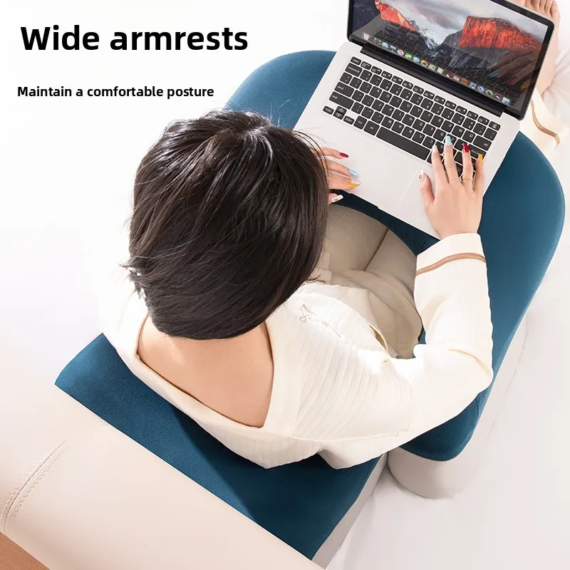Adjustable Bed Rest Pillow for Reading Watching Movies Gaming with Laptop Stand