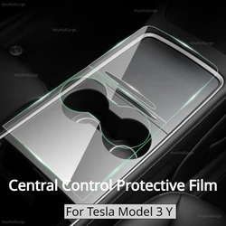 Película protectora de Control Central para Tesla modelo 3 Y, Panel de consola Central, antiarañazos pegatina, película de TPU, accesorios para coche, 2021-2024