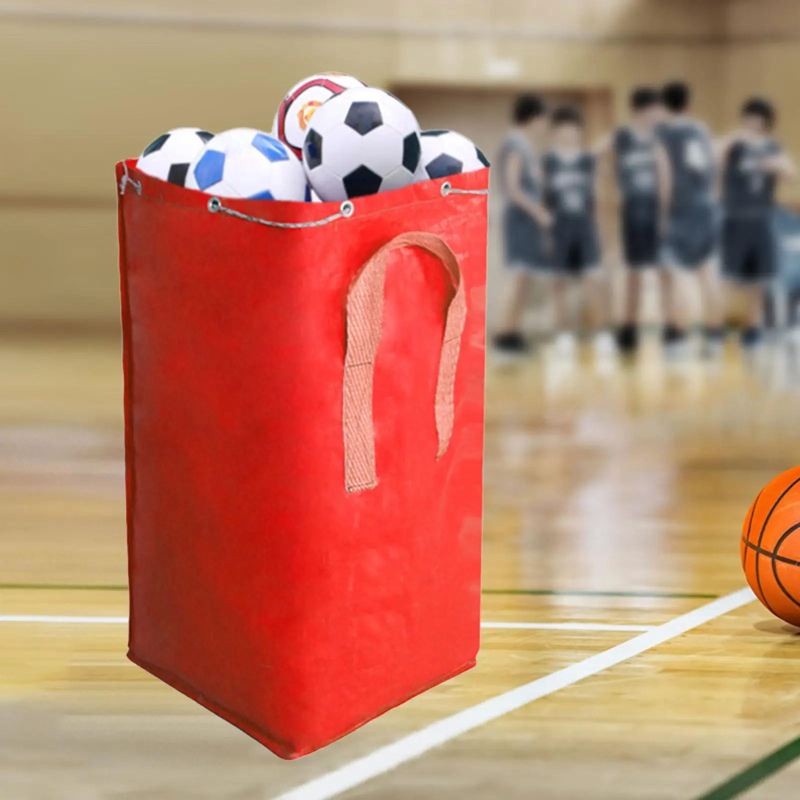 Sport Balls Bag Organizer Multipurpose Large Capacity Portable Gym Drawstring Pouch for Indoor Soccer Gym Training Volleyball
