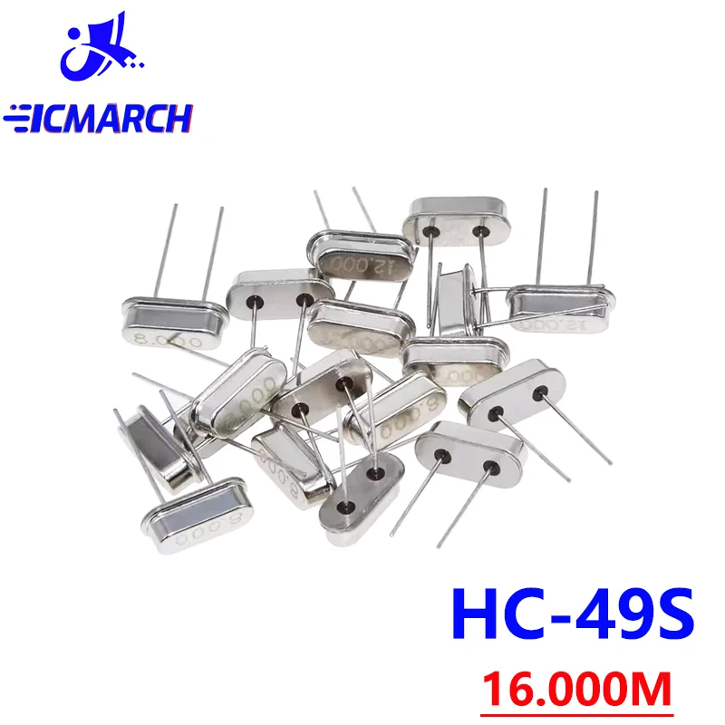 50pcs Hc-49s kristall oszillator 49s-16,000 m hc 49s 16 mhz passive kristalle 2pin 16,000 mhz 16 mhz 16,000 m