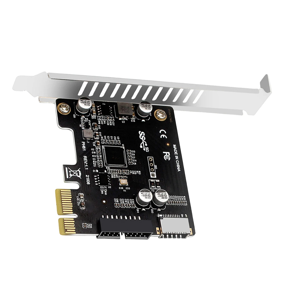 PC PCI-E To USB 3.0 Type C Front Panel Adapter 19PIN PCI-E To USB 3.0 Hub Splitter Extender Card