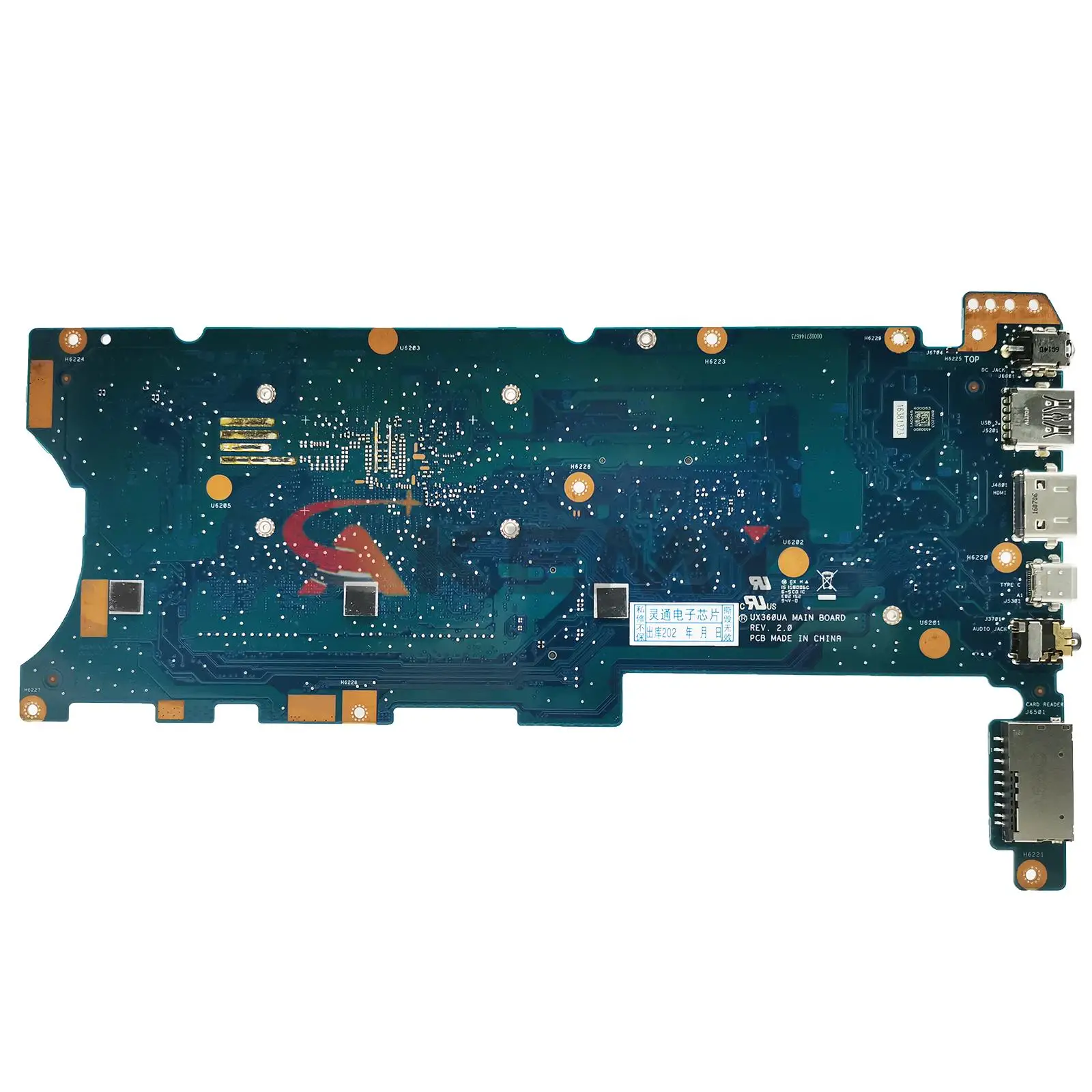 Imagem -03 - Placa-mãe Ux360ua para Asus Flip Ux360uak Ux360u Notebook Placa-mãe com i5 i7 6ª Geração 8g 16g Ram 100 Teste ok