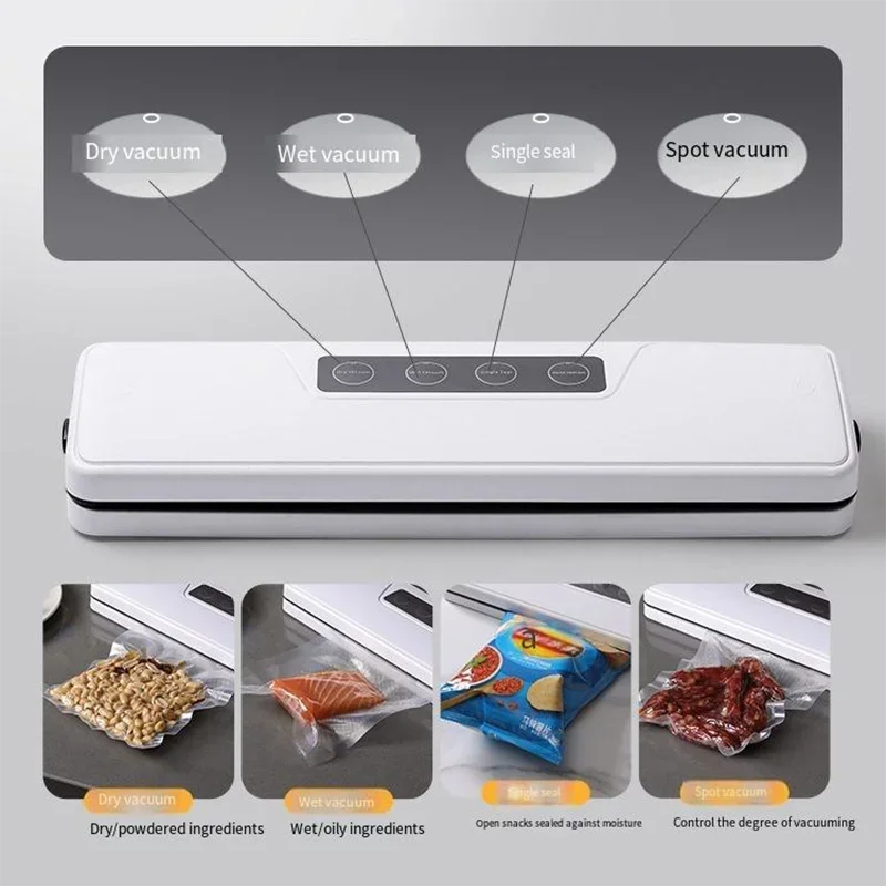 Automatic Mini Vacuum Food Sealers Household Vacuum Preservation Machine Electric Vacuum Sealer Kitchen Appliance