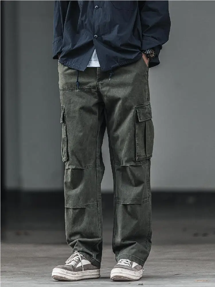 Japanese Streetwear High Quality Cargo Pants Harajuku Casual Pants Trend Mens Clothing Korean Fashion Straight-Leg Trousers Male