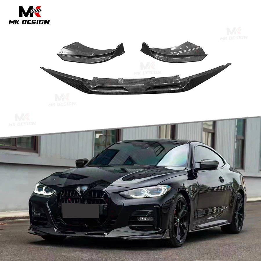 

Carbon Fiber SQ Style Front Bumper Lip Chin Spoiler for BMW 4 Series G22 G23 2020+ Front Lip Side Splitters Auto Parts
