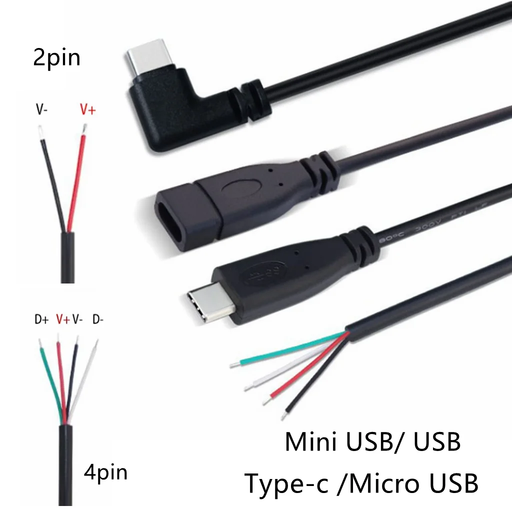 2-контактный-4-контактный-разъем-для-передачи-данных-25-см-usb-mini-micro-type-c-удлинительный-провод-кабель-для-зарядного-устройства-разъем-«папа-мама»-025-м-1-м-2