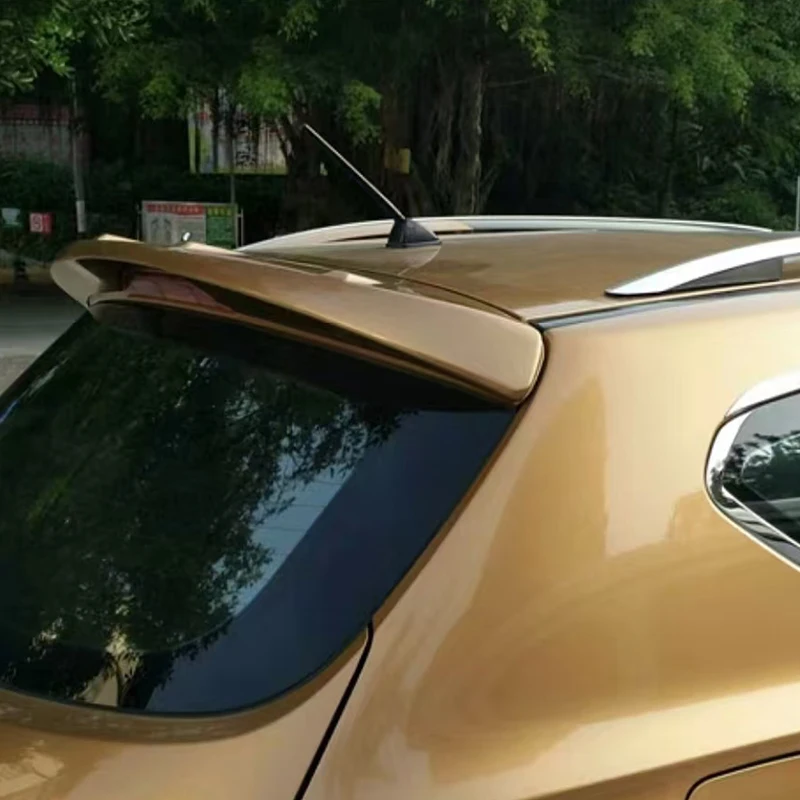 Spoiler de teto preto de carbono para Nissan X-Trail, tampa traseira do tronco, fibra de carbono, esportes peças modificadas, 2008-2013