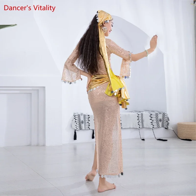 Belly Dance Performance Costume Dress Customized Adult Child Bellydance Baladi Shabbi Competiton Clothing Robe Cheap Clothes