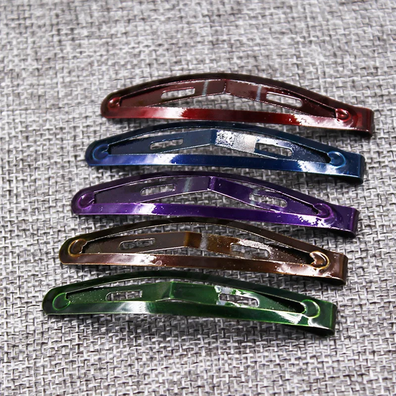 12Pcs/Lot Colorful Girls Hair Clips Black Drop Shaped Metal BB Clips Baby Snap Hairpins Barrettes Kids Hair Accessories