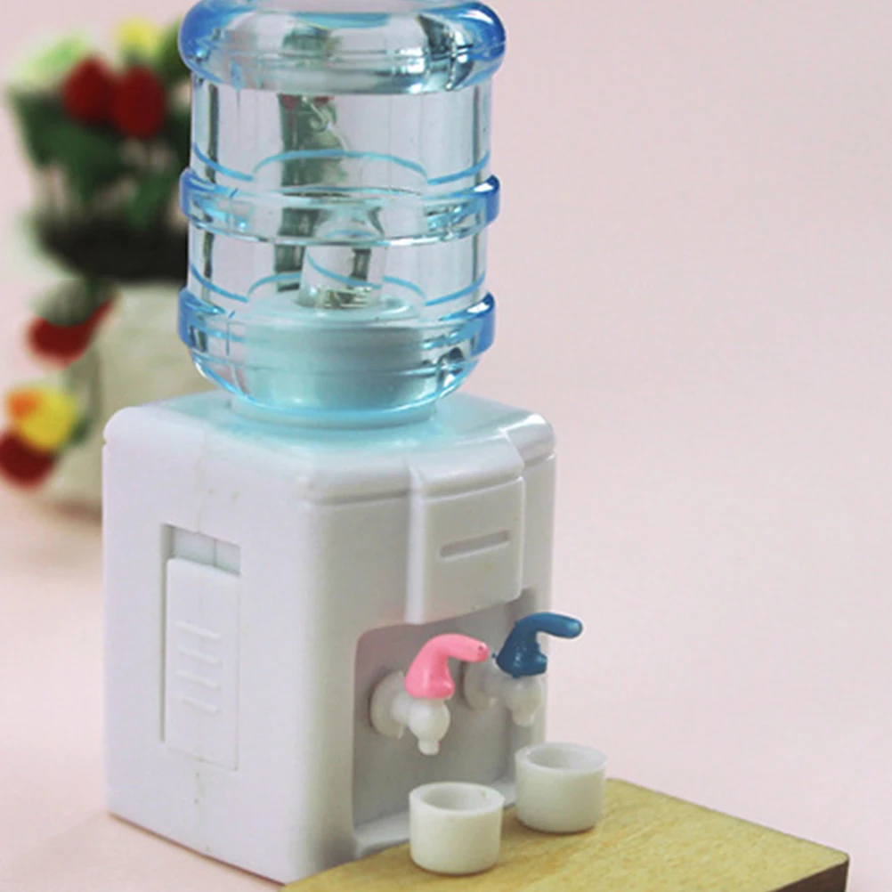 Dollhouse Plastic Drinking Fountain Model Miniature Simulation Water Dispenser Kitchen Living Room Accessories House Decor