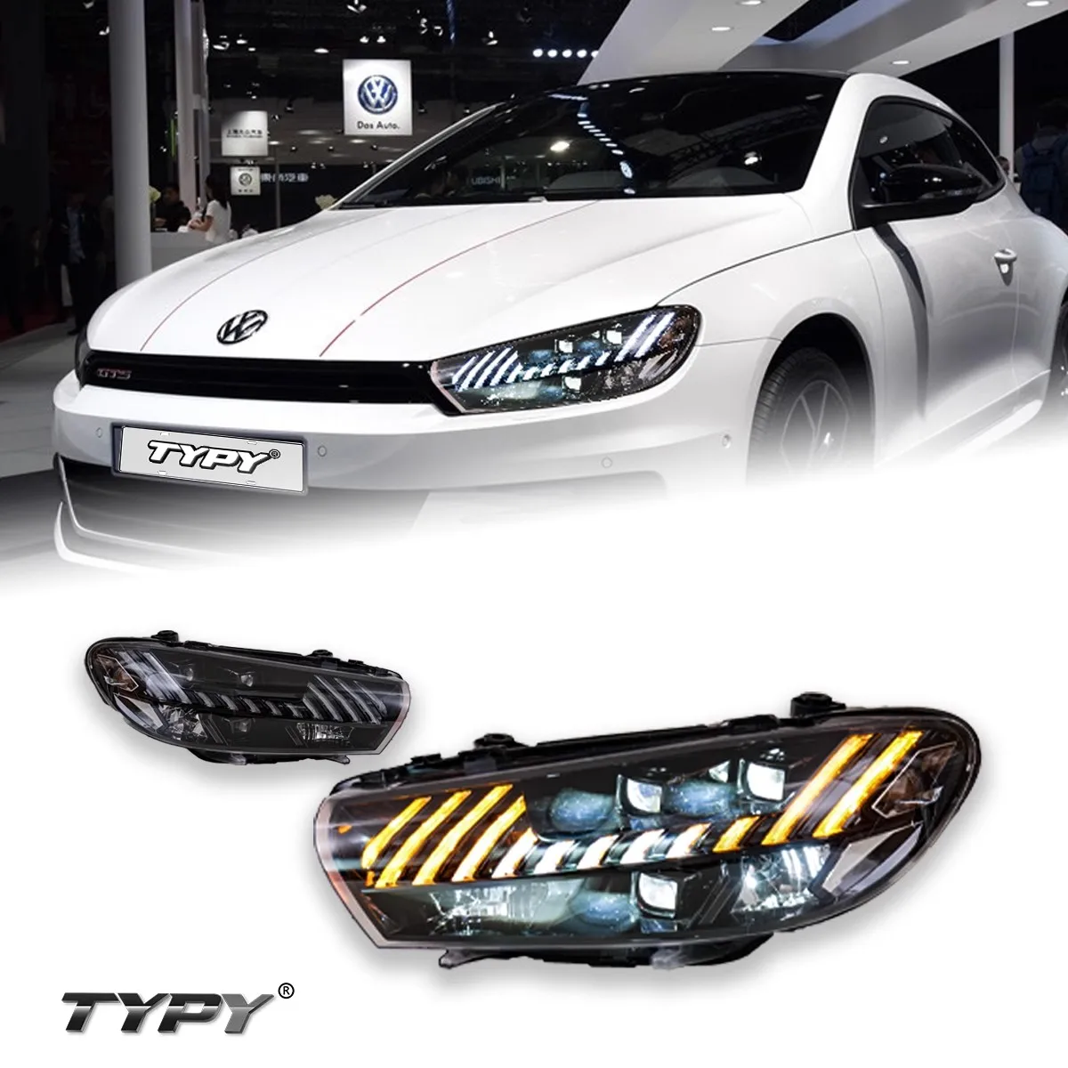 

Автомобильные фары TYPY для VW Scirocco, светодиодные фары для проектора, дневные ходовые огни 2009-2017, автомобильные аксессуары