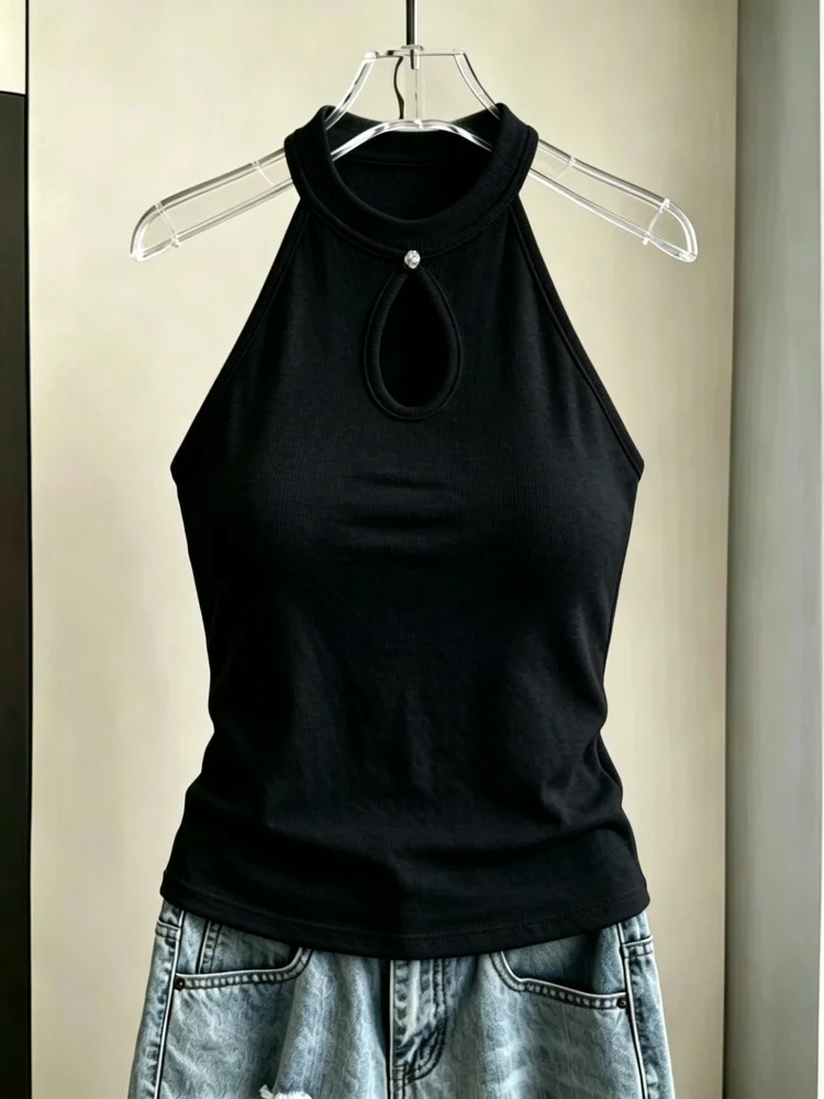 Women's Camisole Tank Top 95% Cotton Strap Vest Neck Hanging Inner Wear Bottoming Slimming Back Beautiful Underwear