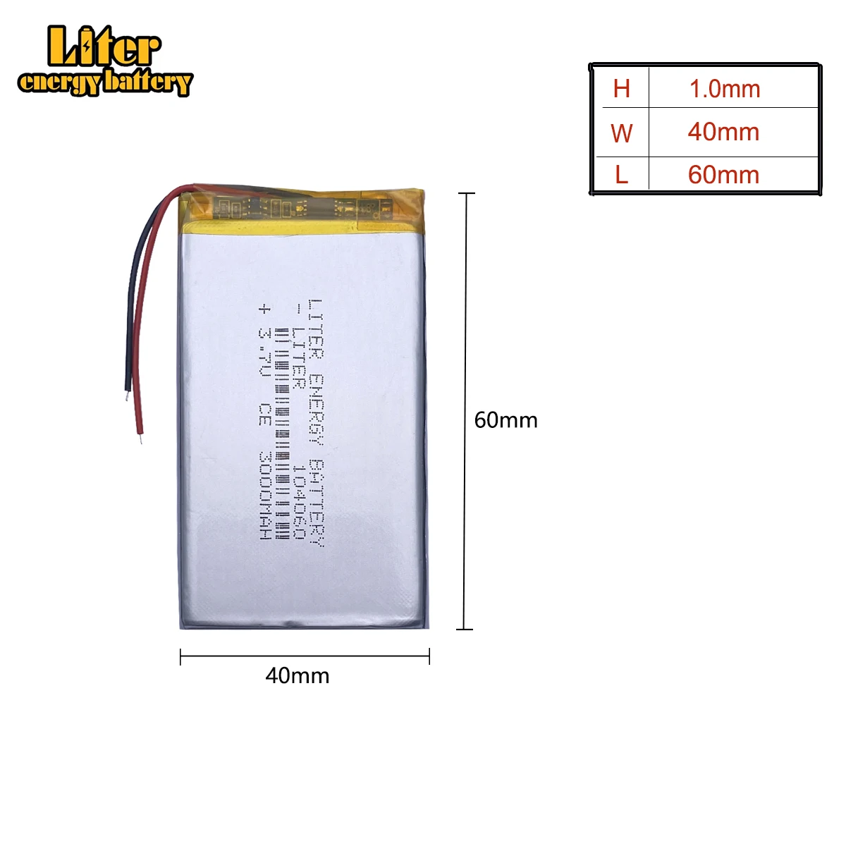 3.7V 3000mAh 104060 litowo-polimerowa bateria litowo-jonowa akumulator do Mp3 MP4 MP5 GPS PSP