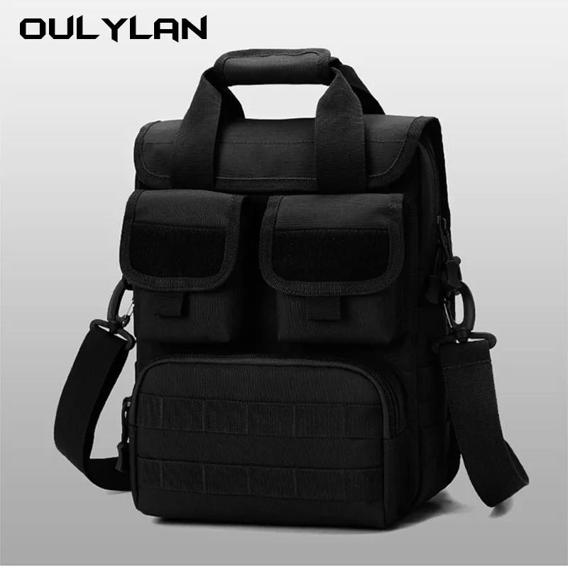 Outdoor Tactical Shoulder Bag Multifunctional Large Capacity Military Fan Crossbody Bag Waterproof Nylon Camouflage Backpack