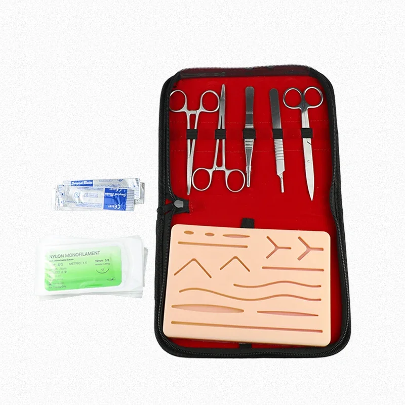 Surgical Suture Training Kit Medical Student Skin Operate Suture Practice Simulation Wounds Silicone Pad Training Teaching Model