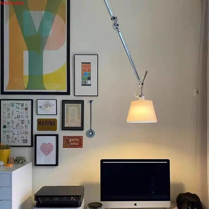 Italian rotatable rocker arm shift chandelier medieval designer adjustable study dining room reading work computer pendant light