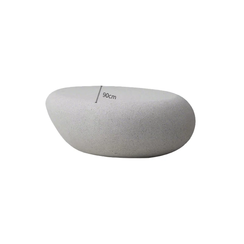 Oval Irregular Modern Simple Beige Real Stone Lacquer Homestay Outdoor Coffee Table