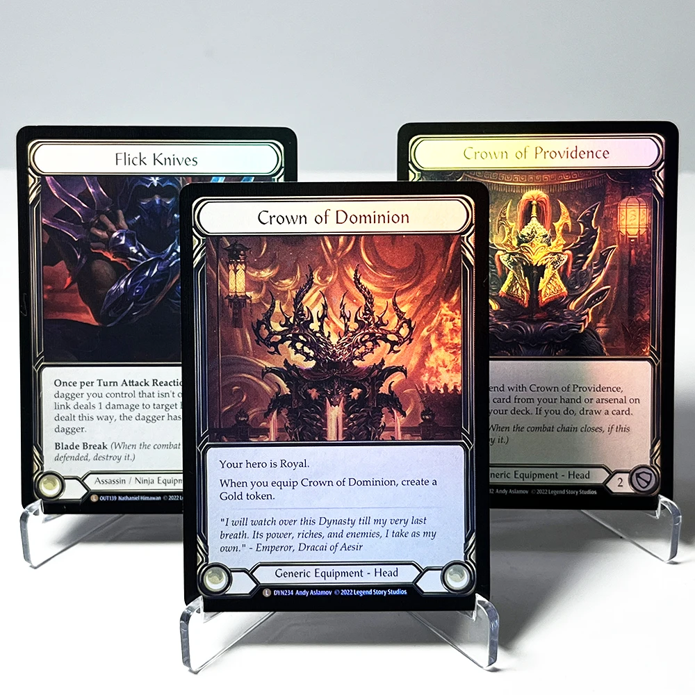 Cartes de combat FAB Foil de haute qualité TCG Crown of Dominion Blacktek Whisperers Flick Knives Spirit of Eirina Soulbond Resolve