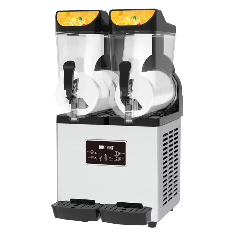 Smoothie Machine 2 Tanks 15L Slushy Maker Slushie Ice Making Machine Frozen Drink Slush Machine For Commercial Food